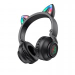 Навушники Borofone Cat ear BT headphones BO18 |BT5.0, AUX/TF, 7h| black
