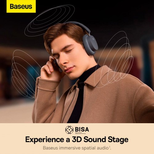 Навушники Baseus Bowie D05 Wireless Headphones |BT5.3, 70h, Location| grey