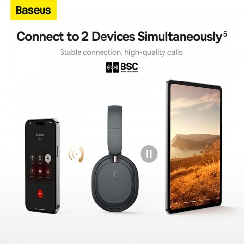 Навушники Baseus Bowie D05 Wireless Headphones |BT5.3, 70h, Location| grey