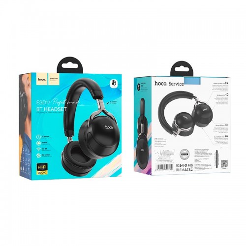 Навушники HOCO Profit sound BT headset ESD17 |BT5.3, 12h| black