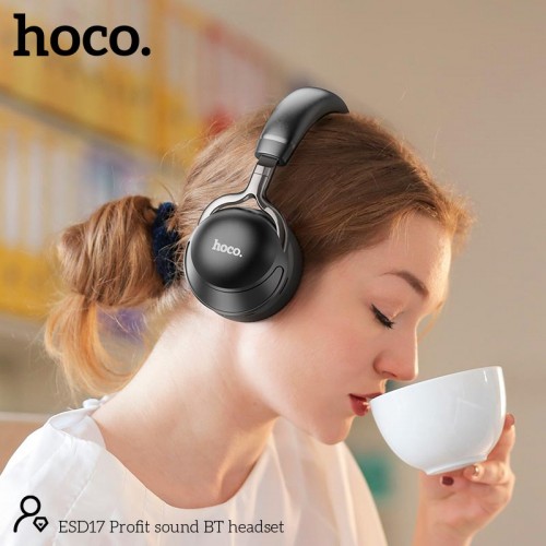 Навушники HOCO Profit sound BT headset ESD17 |BT5.3, 12h| black