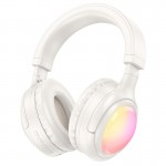 Наушники HOCO Focus BT headphones W48 |BT5.3, AUX/BT/TF, 46ч| Молочно-белый