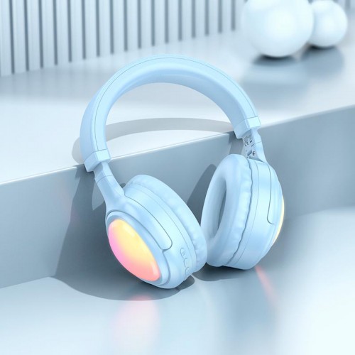 Наушники HOCO Focus BT headphones W48 |BT5.3, AUX/BT/TF, 46h| white