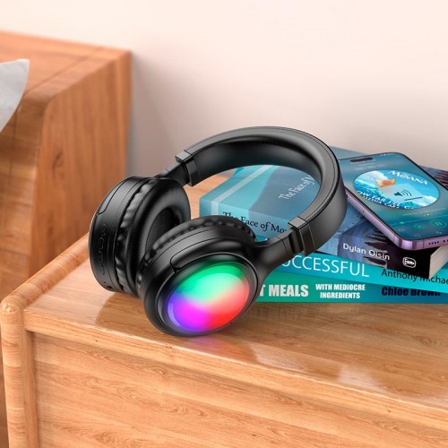 Наушники HOCO Focus BT headphones W48 |BT5.3, AUX/BT/TF, 46h| white