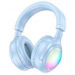 Наушники HOCO Focus BT headphones W48 |BT5.3, AUX/BT/TF, 46ч| синие