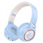 Навушники HOCO Cute fun BT headphones W50 |BT5.3, AUX/TF, 12h| blue