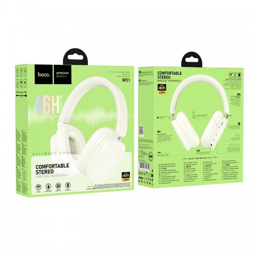Наушники HOCO Delightful BT headphones W51 |BT5.3. AUX/TF|