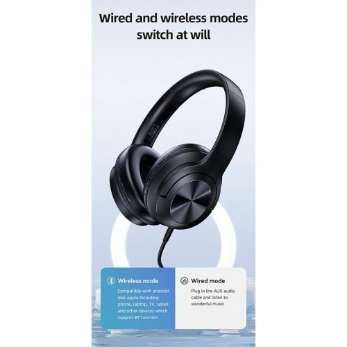 Навушники USAMS Wireless Headphone YH Series YH21 |BT5.3/AUX, 70h| black