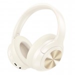 Наушники HOCO Young BT headphones W54 |BT5.4, ANC, AUX, USB-C, 30ч| Молочно-белый