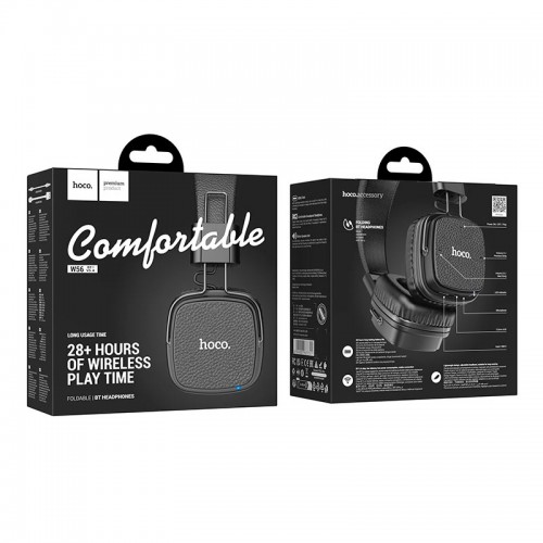 Навушники HOCO Earl BT headphones W56 |BT5.4, AUX, USB-C, 28h| brown