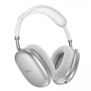 Навушники HOCO Happiness ANC noise reduction BT headphones W55 Plus |BT5.4, 65-90h, AUX/TF| silver