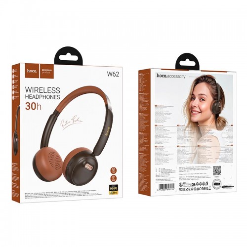Наушники HOCO Verso retro BT headphones W62 |BT5.4, 30h|