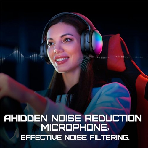 Навушники Onikuma Bluetooth Headphones with ANC Microphone B3 |BT5.3/Type-C, ANC, 38H, RGB| black