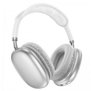 Навушники Borofone Elegant BT headphones BO22 Plus |BT5.4, AUX/TF, 90h| silver