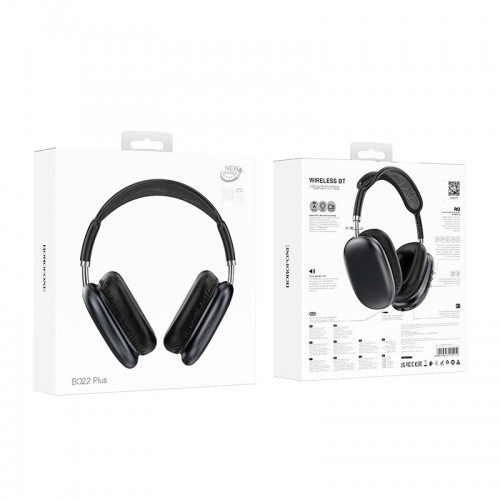 Навушники Borofone Elegant BT headphones BO22 Plus |BT5.4, AUX/TF, 90h| grey