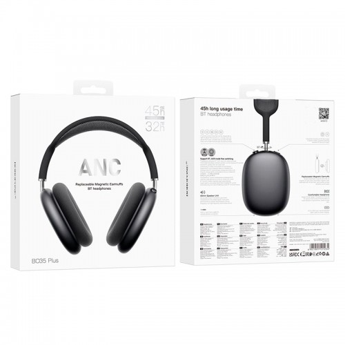 Наушники Borofone Adorable ANC BT headphones BO35 Plus |BT5.4, AUX, 32/45h|