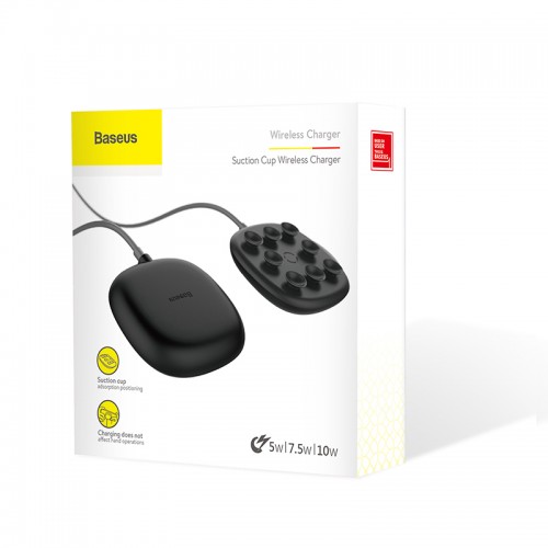 Зарядка QI BASEUS Suction Cup |10W, QC| (WXXP-02) black