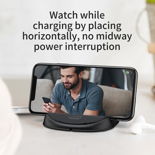 Зарядка QI BASEUS Silicone Horizontal Desktop |QC, 10W| (WXHSG-02) white