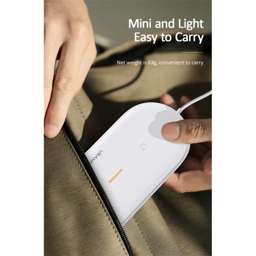 Зарядка Qi USAMS 2in1 Wireless Charger With Cable для Apple Watch & Mobiles US-CD119 |2A, 2W/10W| white