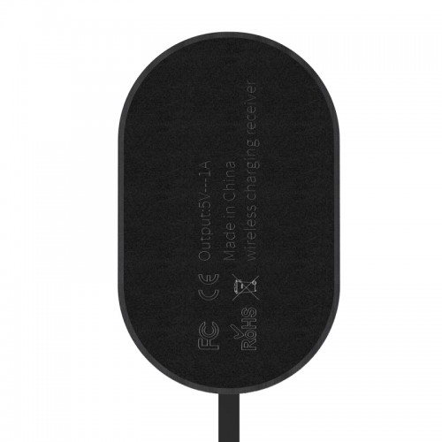 Приймач Qi BASEUS Microfiber Wireless Charging Receiver (For iPhone) |1A| black