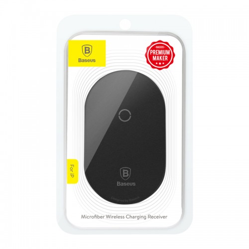 Приймач Qi BASEUS Microfiber Wireless Charging Receiver (For iPhone) |1A| black
