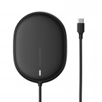 Зврядка Qi BASEUS Light Magnetic Wireless Charger (подходит для IP12 с кабелем Type - C) |15W| (WXQJ-02} черный