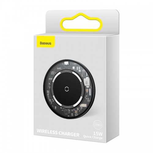 Зврядка Qi BASEUS Simple Magnetic Wireless Charger (suit for IP12) |15W| (WXJK-E02) black