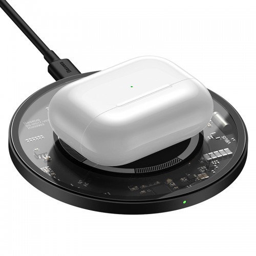 Зврядка Qi BASEUS Simple Magnetic Wireless Charger (suit for IP12) |15W| (WXJK-E02) black