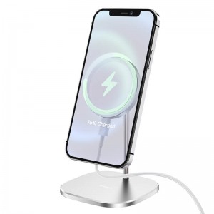 Зарядка Qi HOCO Happiness magnetic desktop wireless charger CW32 |15W| silver