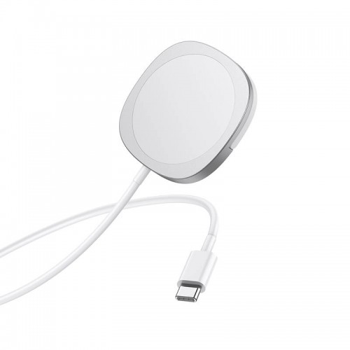 Зарядка Qi Hoco core magnetic holder wireless fast charger CW35 |15W| silver