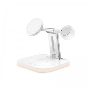Зарядка Qi 3in1 LED Magnetic wireless charger JYD-WC101 |15W Max|
