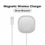 Зарядка Qi 2in1 MagSafe беспроводное зарядное устройство с подставкой JYD-WC92 |15W Макс| серебристый