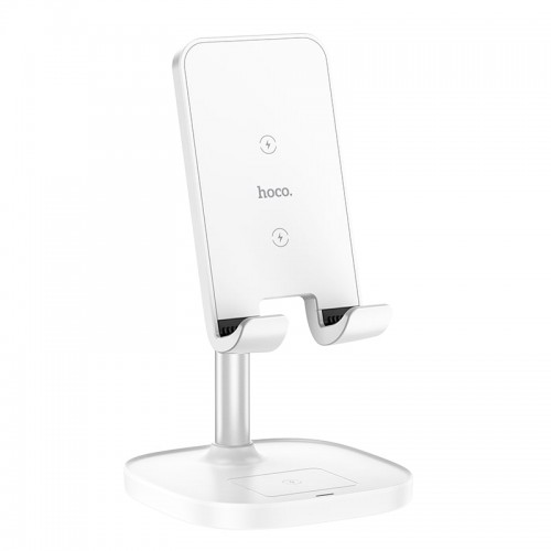 Зарядка Qi HOCO Thorough 2-in-1 stand with wireless fast charging CW37 |5-15W Max, PD/QC, 178mm|