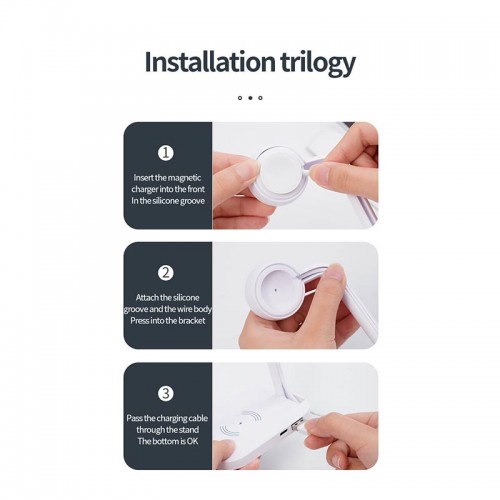 Зарядка Qi 2in1 wireless charger JYD-WC109 |15W Max, Phone/Apple-Android Watch Compatible| (Not included Watch charger) white