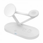 Зарядка Qi 3in1 Magnetic wireless charger JYD-WC126 |5-15W| белая