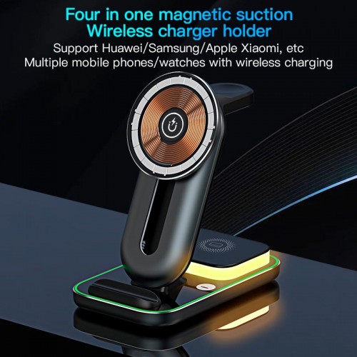 Зарядка Qi 4in1 Magnetic Wireless Charger XYJ A8 |Phone, Apple Watch, AirPods|
