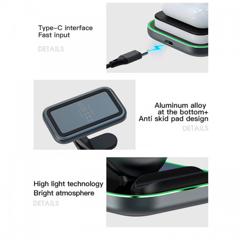 Зарядка Qi 4in1 Magnetic Wireless Charger XYJ A8 |Phone, Apple Watch, AirPods|