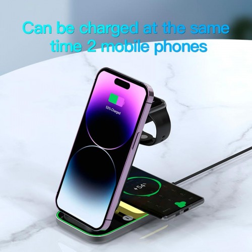 Зарядка Qi 4in1 Magnetic Wireless Charger XYJ A8 |Phone, Apple Watch, AirPods|