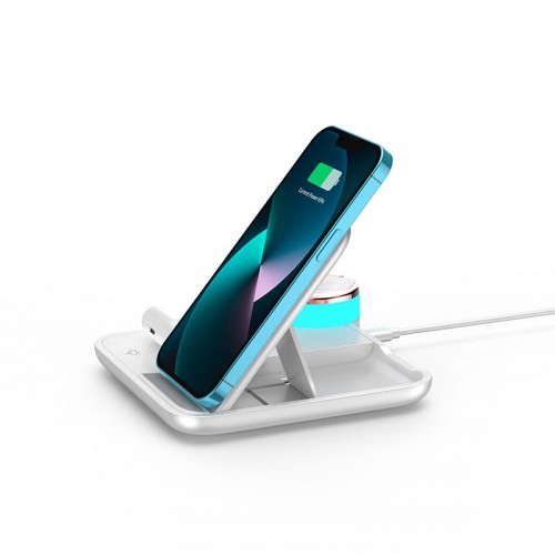 Зарядка Qi 4in1 wireless charger RGB X499 |Phone/Watch/Earphones, 15W Max|