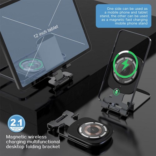 Зарядка Qi 2in1 Magnetic Wireless Charger XYJ T4 |Phone, AirPods|