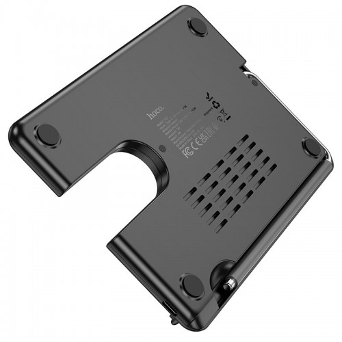 Зарядка Qi HOCO Geek folding 3-in-1 magnetic wireless fast charger CQ1 (iWatch/phone/earphone, 15wqi, 27w Type-C) black