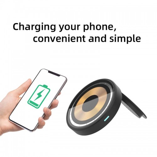 Зарядка Qi 2 in 1 Transparent Magnetic Wireless Charger Q4A |15W, Phone/AirPods|