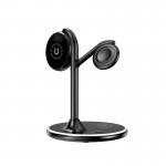 Зарядка Qi 3 в 1 Складной Магнитный Беспроводной Зарядник X516 |15W, Телефон/AirPods/iWatch| черный