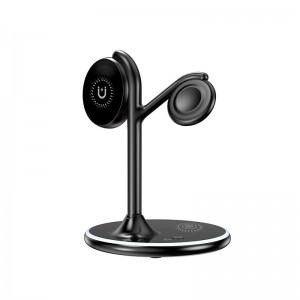 Зарядка Qi 3 in 1 Foldable Magnetic Wireless Charger X516 |15W, Phone/AirPods/iWatch|