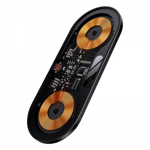 Зарядка Qi Baseus Digital LED Display 2in1 Wireless Charger Universal version |20W| black