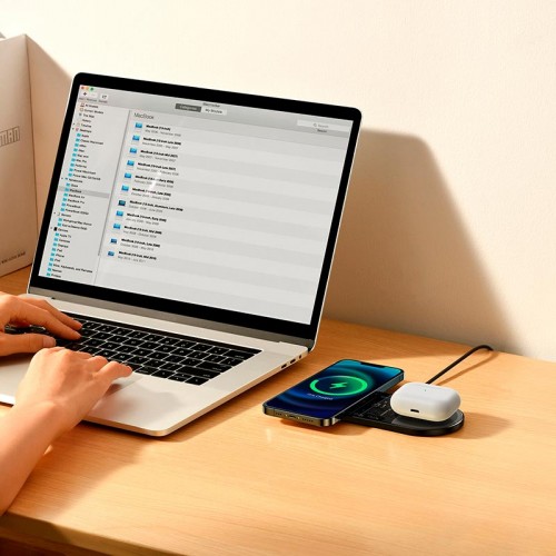 Зарядка Qi Baseus Digital LED Display 2in1 Wireless Charger Universal version |20W| black