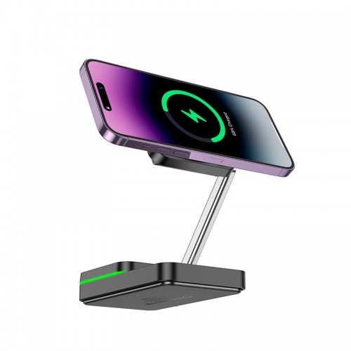 Зарядка Qi Hoco Consuelo folding 3-in-1 wireless fast charger CQ10 |15W| black