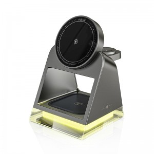 Зарядка Qi 4 in 1 Magnetic Wireless Charger W83 |15W, Phone/AirPods/iWatch|