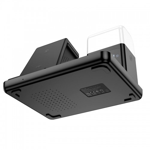 Зарядка Qi HOCO Crown 3-in-1 night light wireless fast charger with clock cq9 |15W| black