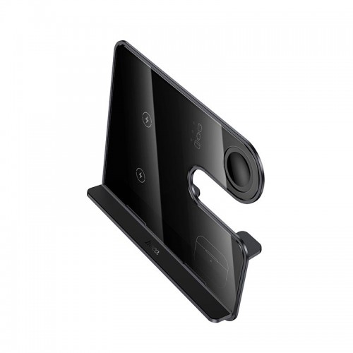Зарадка Qi HOCO Falcon 3-in-1 desktop vertical wireless fast charging CQ19 |15W|